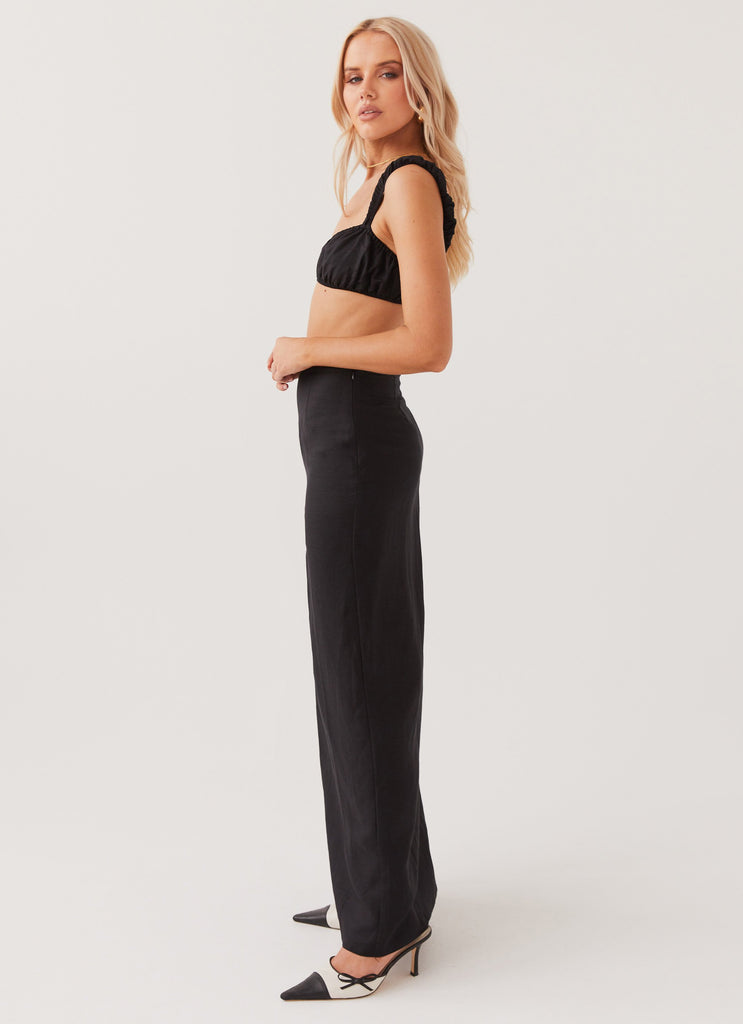 Valencia Villa Maxi Skirt - Black