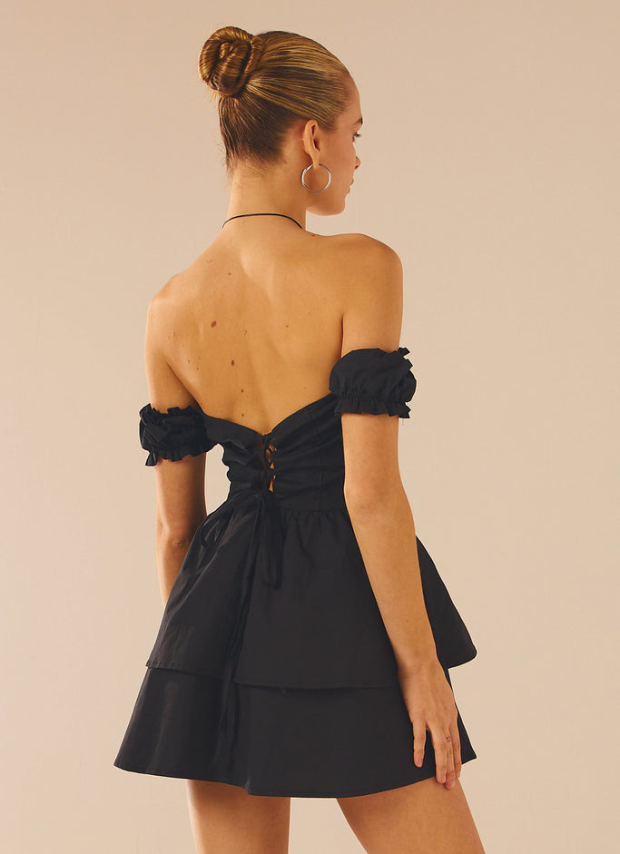 Ready Or Not Corset Mini Dress - Black