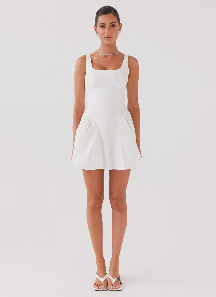 Sassy Soiree Corset Mini Dress - White