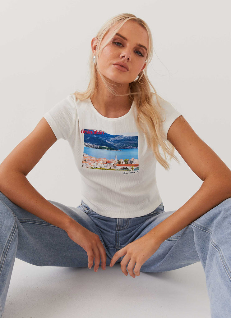 Reverie Bliss Ribbed Baby Tee - Montenegro