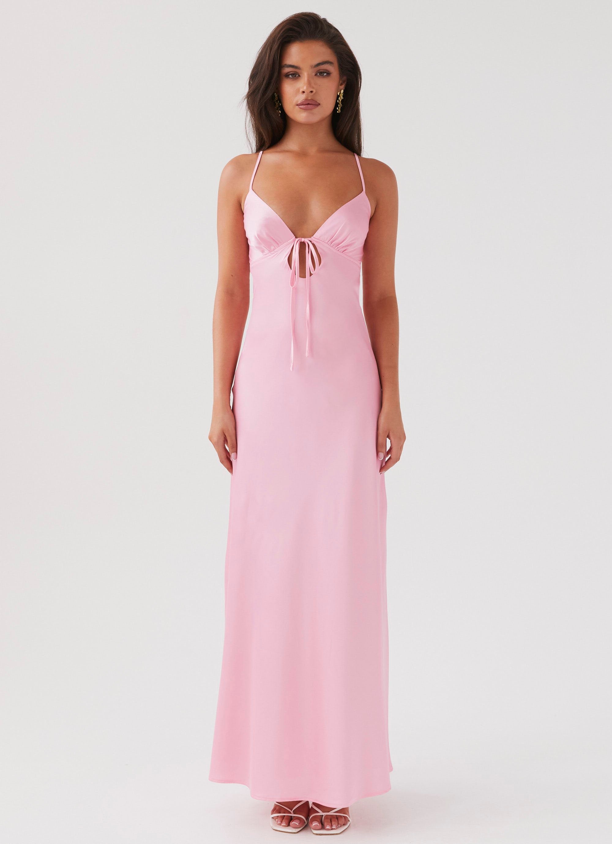 Flora Satin Maxi Dress