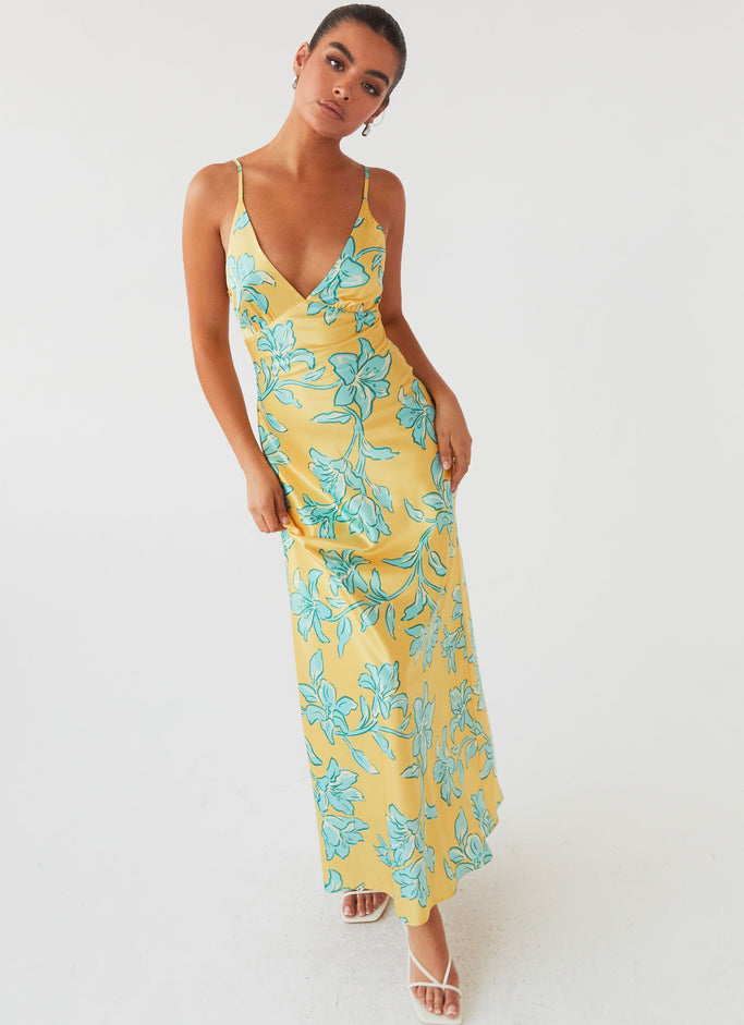 Sorrento Sun Maxi Dress - Golden Bloom
