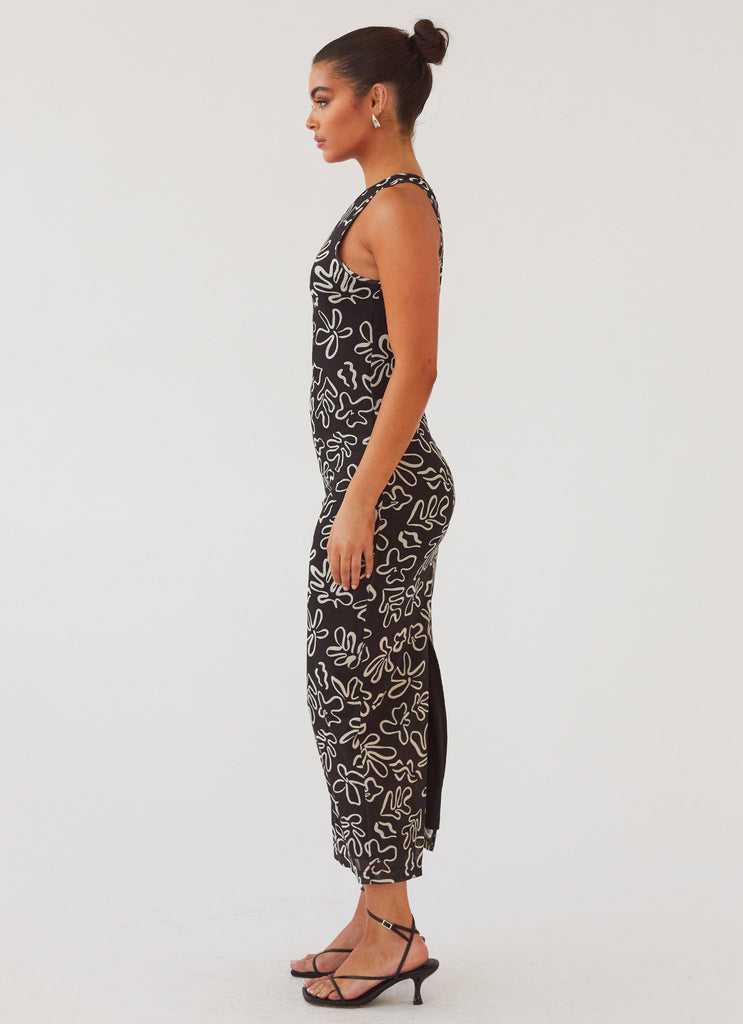 All Eyes On Me Maxi Dress - Petal Gloom