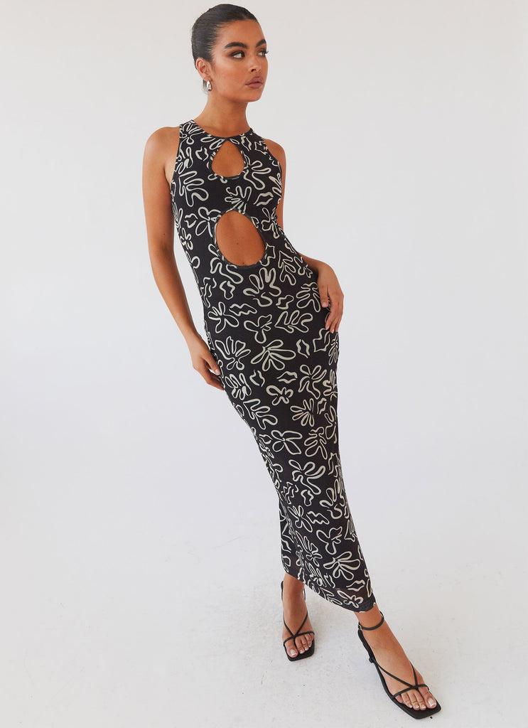 All Eyes On Me Maxi Dress - Petal Gloom