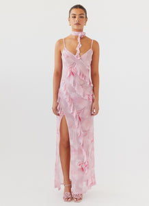 New Romantics Mesh Maxi Dress - Soft Pink