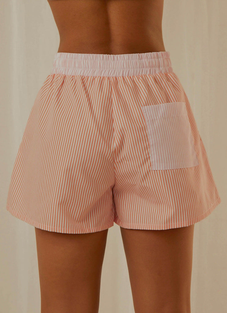 Hideaway Stripe Shorts - Sherbert Stripe - Peppermayo