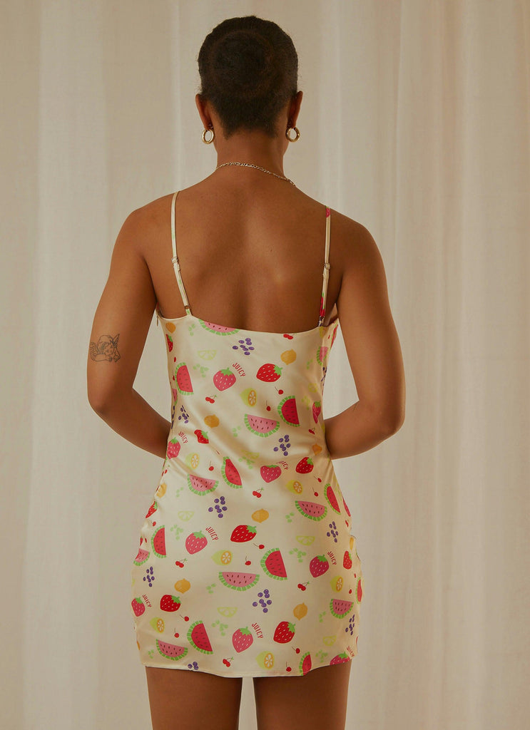 Panama Cowl Neck Mini Dress - Tutti Fruitti - Peppermayo