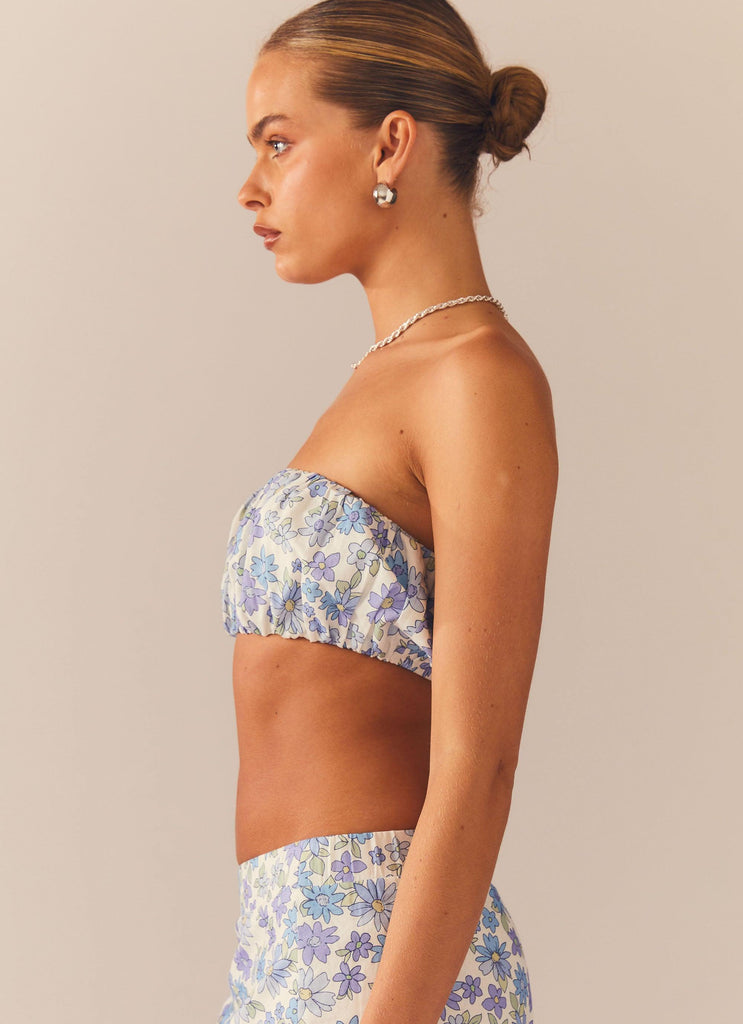Countryside Picnic Bandeau Top - Daisy Chain - Peppermayo