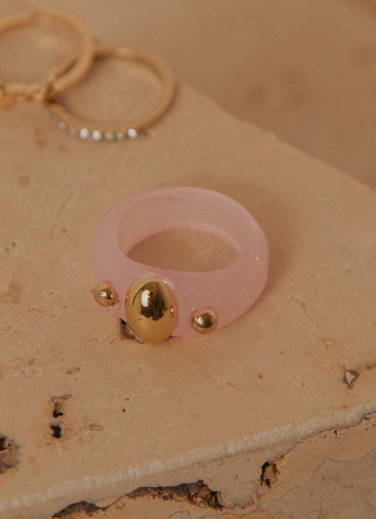 You For Me Ring Set - Gold Pink - Peppermayo