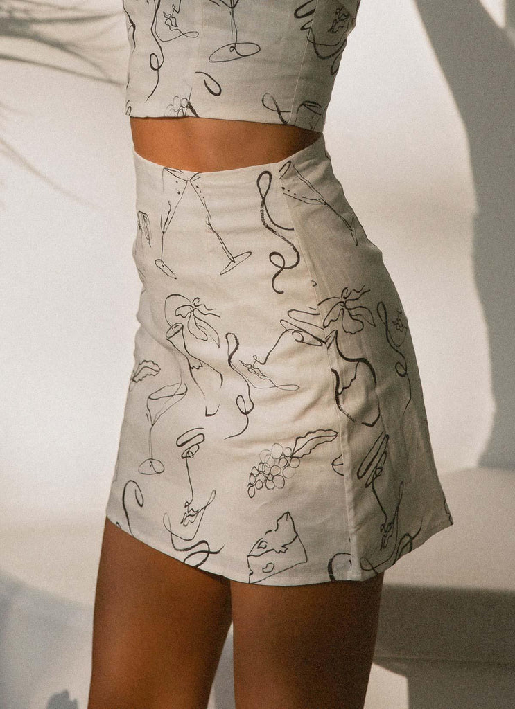 La Dolce Vita Linen Mini Skirt - Aperitivo - Peppermayo