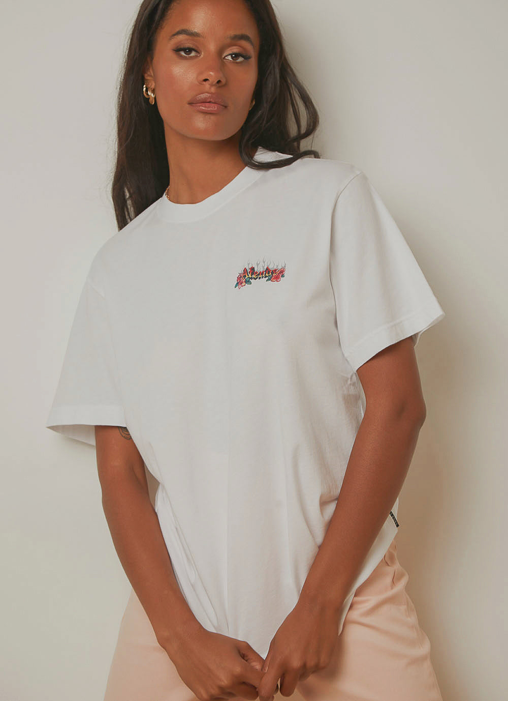 Powerlines Retro Fit Tee - White