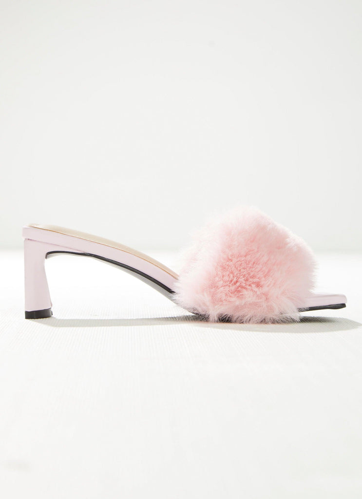 City Limits Fluffy Heel - Baby Pink - Peppermayo