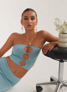 Organic Forms Tube Top - Antiqued Aqua - Peppermayo