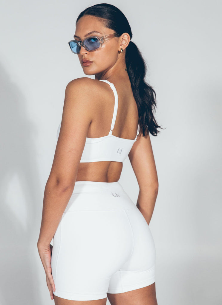 Pippa Crop - Ribbed White - Peppermayo
