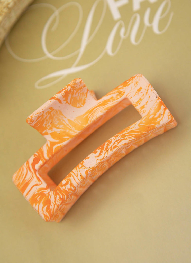 A Sure Thing Hair Clip - Orange - Peppermayo