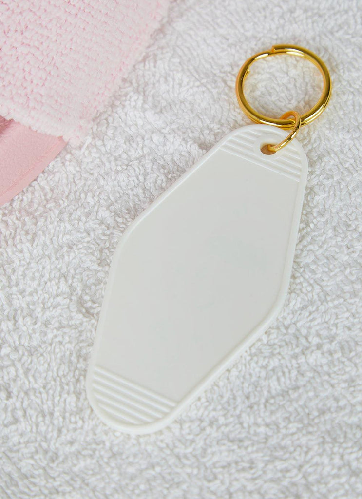 Room 115 Keyring - White - Peppermayo